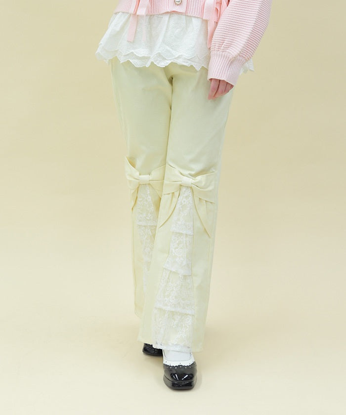 Lace Frill Denim Pants – axes femme from JAPAN