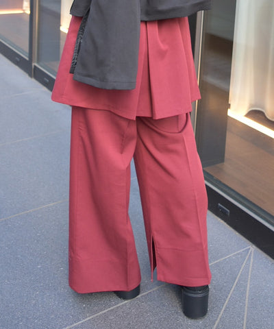 Layered Pants with Chinese Button