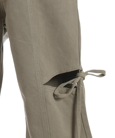 Slit & Ribbon Pants with Lace