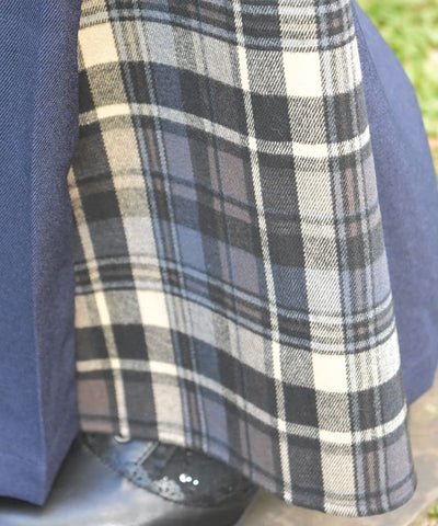 Side Plaid Wide Pants