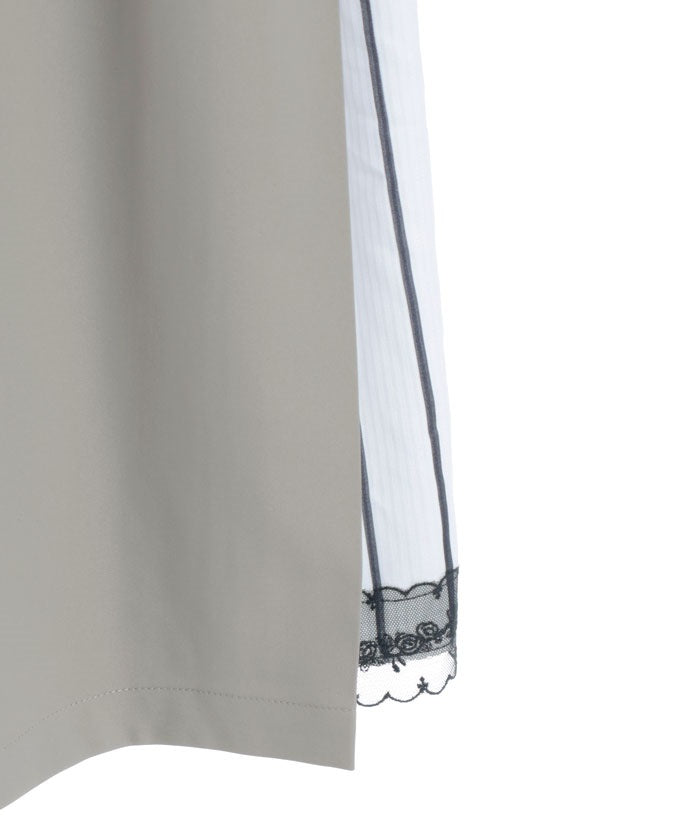 Side Pattern Panel Wide Pants