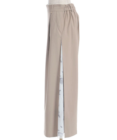 Side Pattern Panel Wide Pants