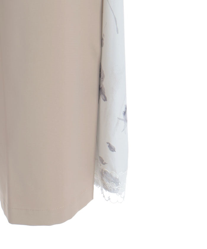 Side Pattern Panel Wide Pants