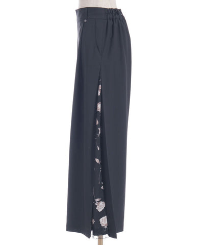 Side Pattern Panel Wide Pants