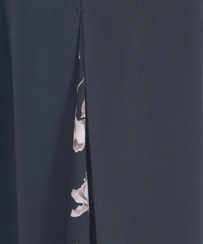 Side Pattern Panel Wide Pants