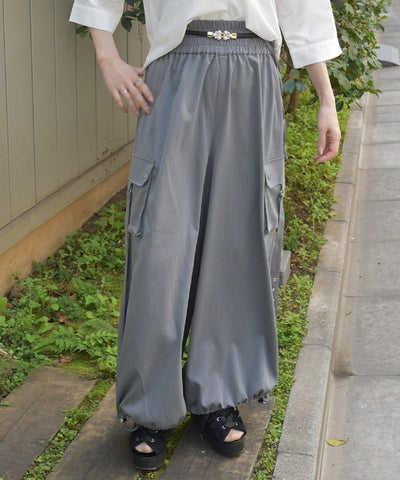 Lace-Up Volume Cargo Pants
