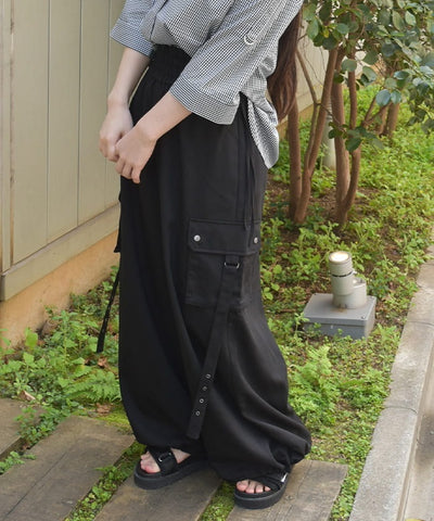 Lace-Up Volume Cargo Pants