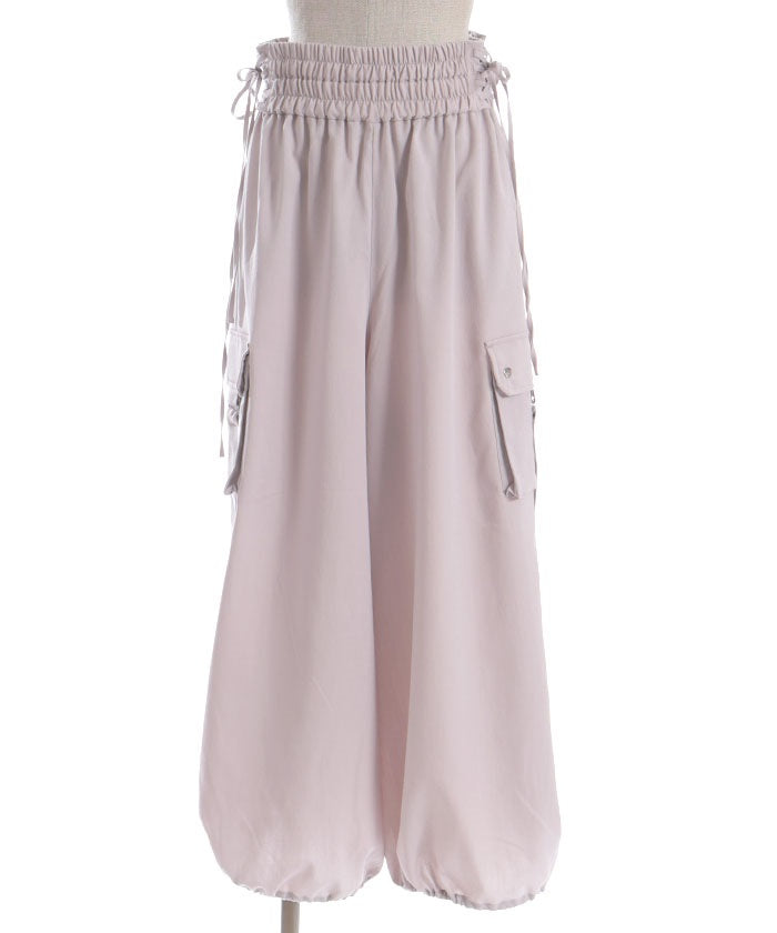Lace-Up Volume Cargo Pants