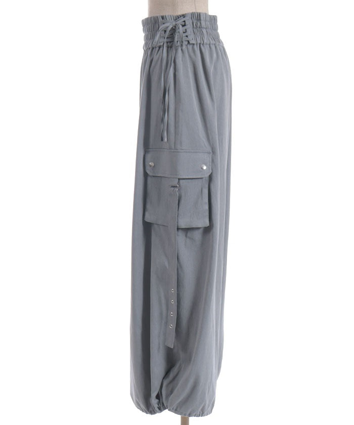 Lace-Up Volume Cargo Pants