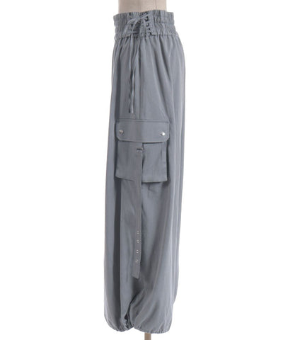 Lace-Up Volume Cargo Pants