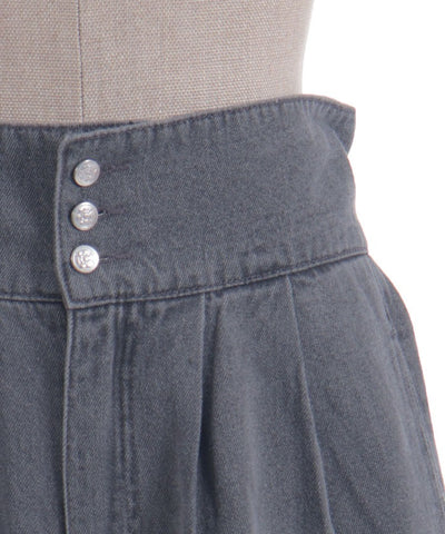 Lace-Up High-Waisted Denim Pants