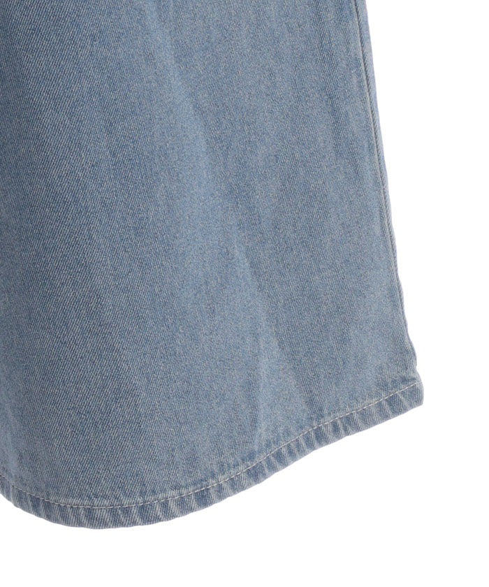 Lace-Up High-Waisted Denim Pants