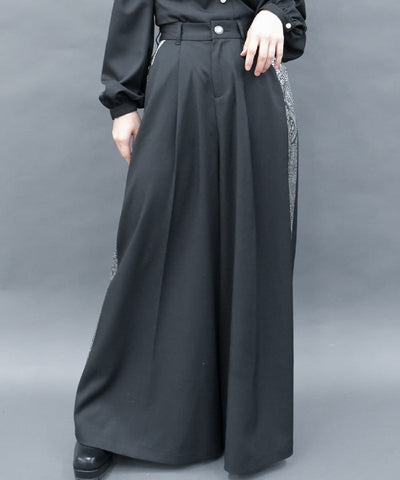 Jacquard Line Wide Pants