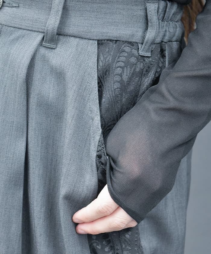 Jacquard Line Wide Pants