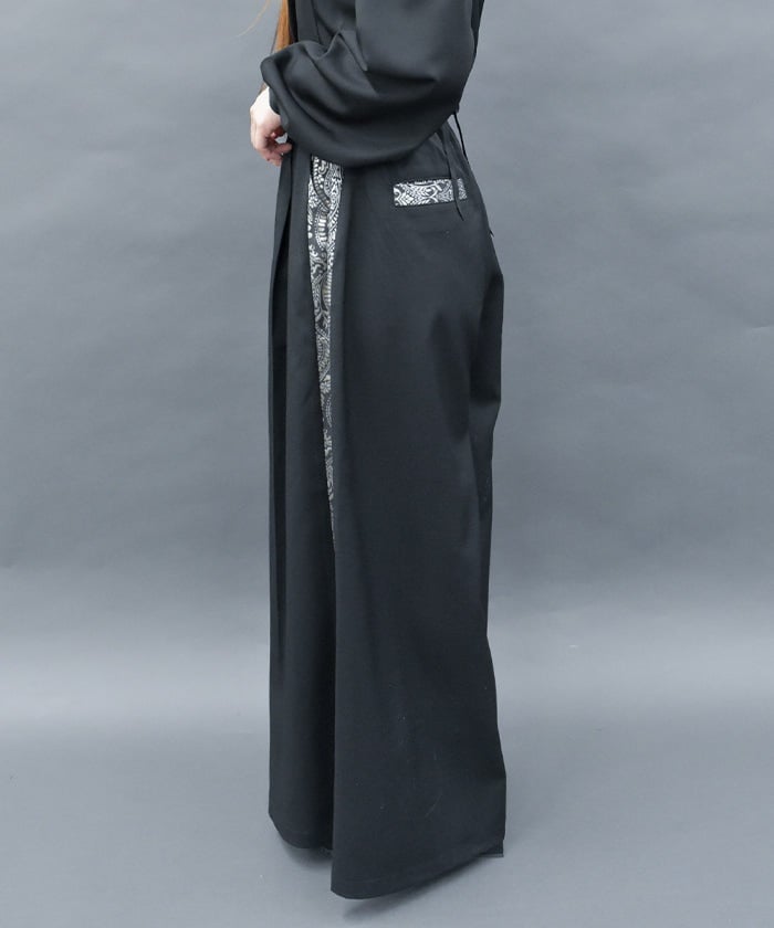 Jacquard Line Wide Pants