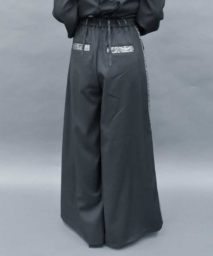 Jacquard Line Wide Pants