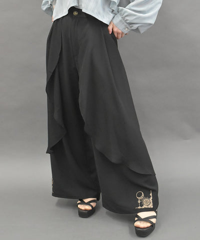 Flare Design Wide Pants