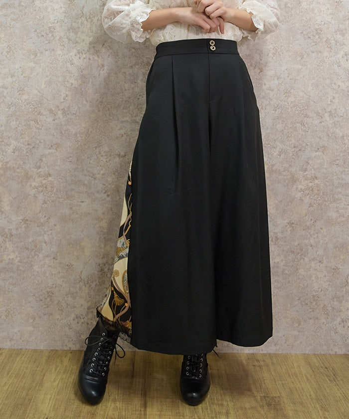 Side Scarf Panel Pants