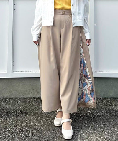 Side Scarf Panel Pants