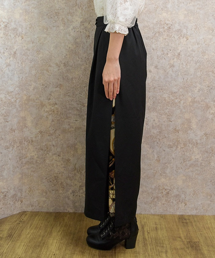 Side Scarf Panel Pants