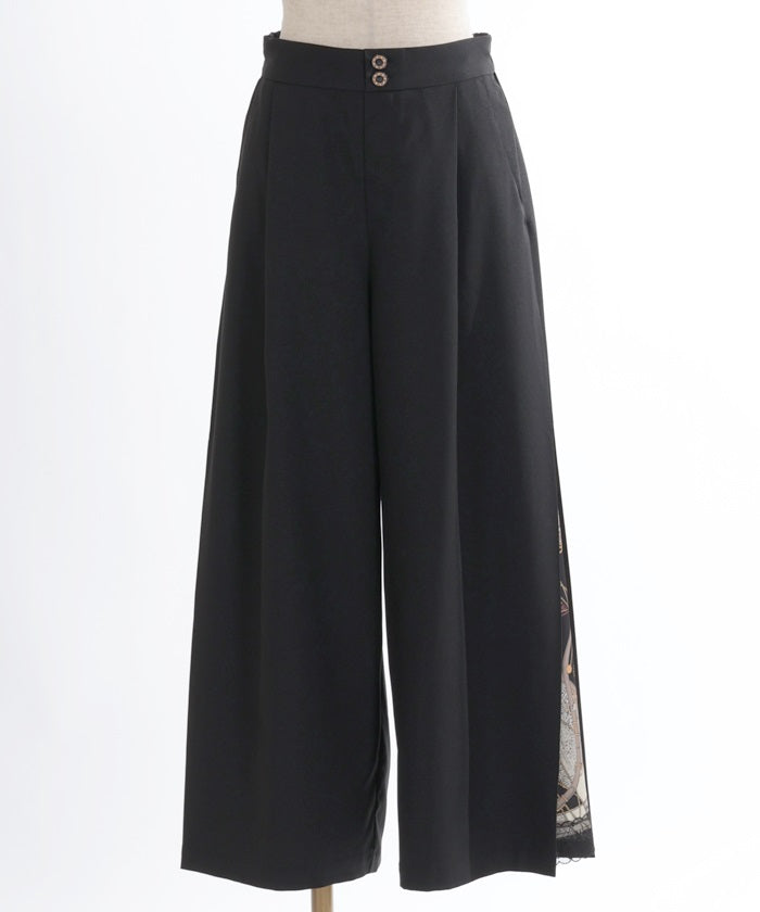 Side Scarf Panel Pants