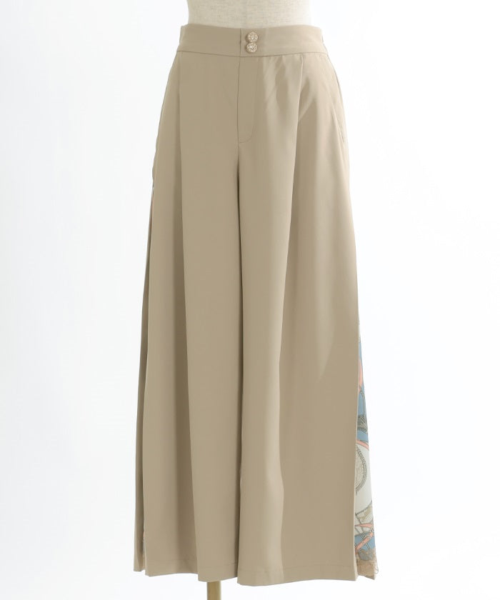 Side Scarf Panel Pants