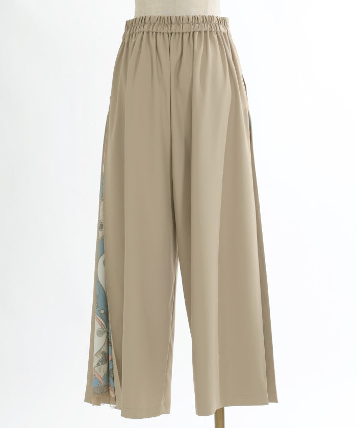 Side Scarf Panel Pants