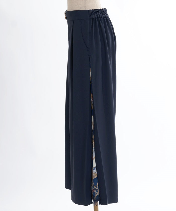 Side Scarf Panel Pants