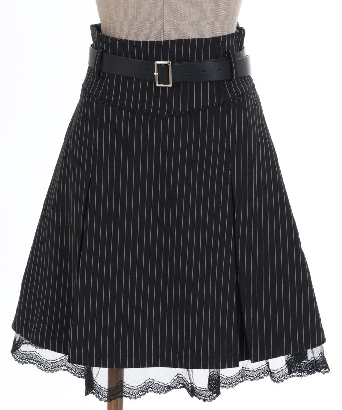 High-Waisted Mini Skirt with Belt