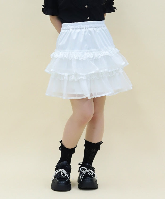 Volume Tiered Mini Skirt