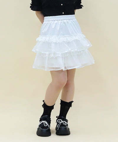 Volume Tiered Mini Skirt