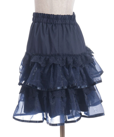 Volume Tiered Mini Skirt