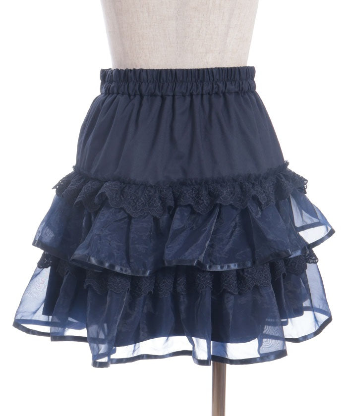 Volume Tiered Mini Skirt