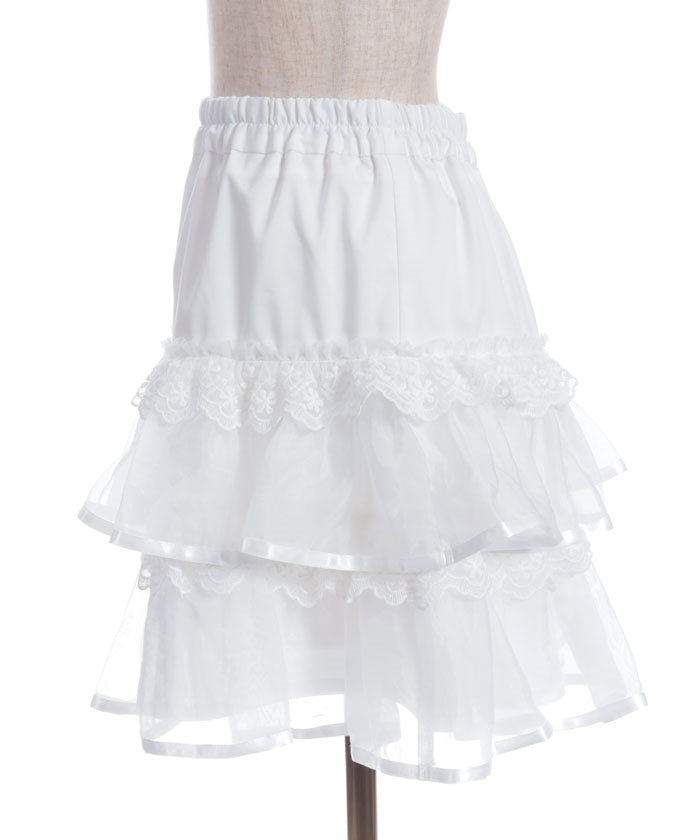 Volume Tiered Mini Skirt