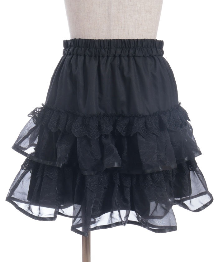 Volume Tiered Mini Skirt