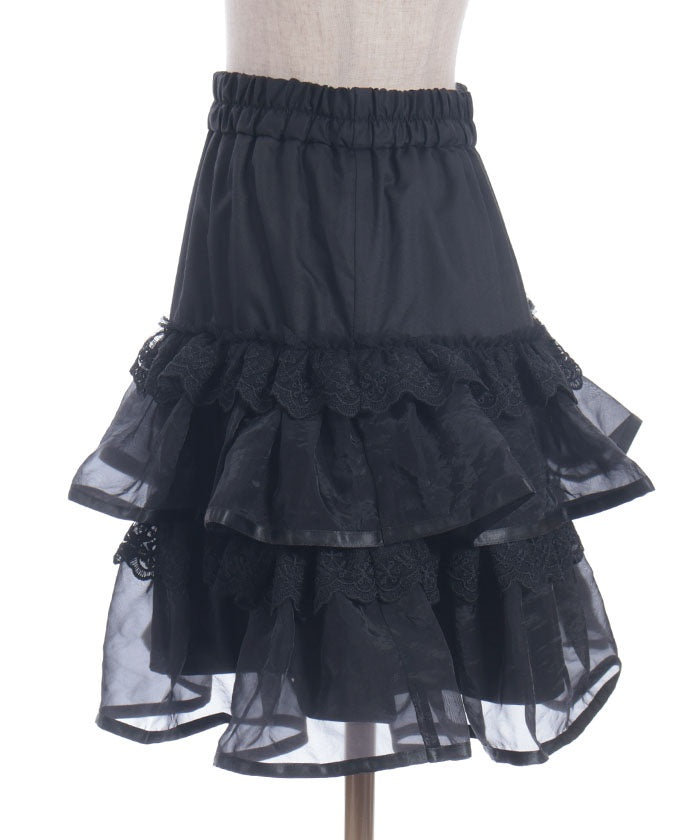 Volume Tiered Mini Skirt