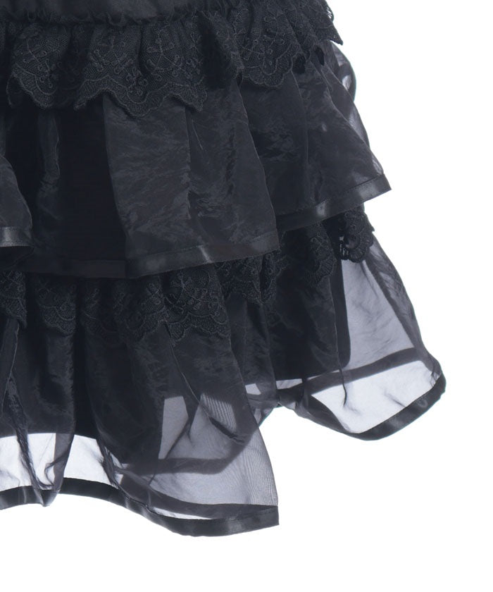 Volume Tiered Mini Skirt