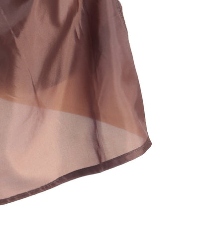 Double Ribbon Brushed Check Mini Skirt