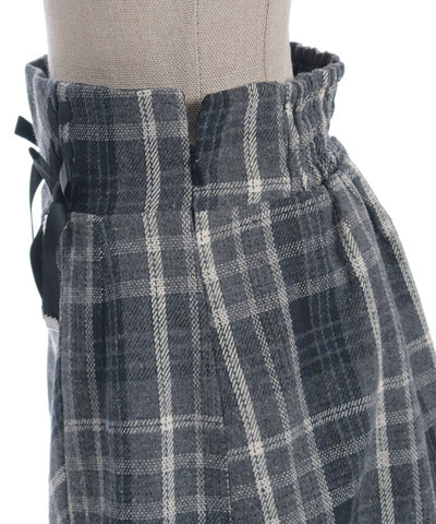 Double Ribbon Brushed Check Mini Skirt