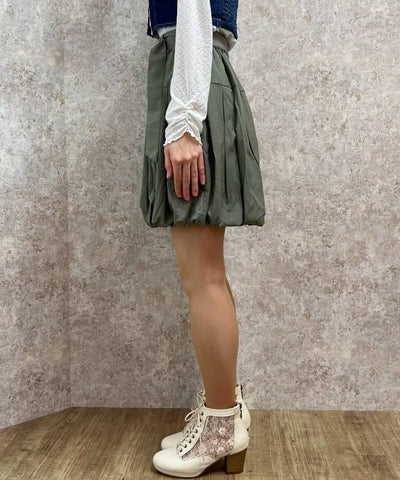 Balloon Mini Skirt with Belt