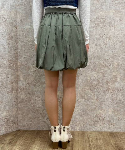 Balloon Mini Skirt with Belt