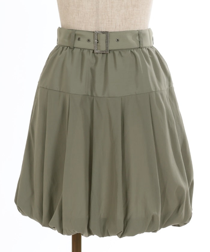 Balloon Mini Skirt with Belt