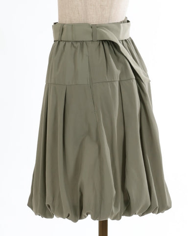 Balloon Mini Skirt with Belt