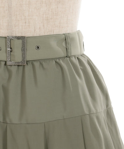 Balloon Mini Skirt with Belt