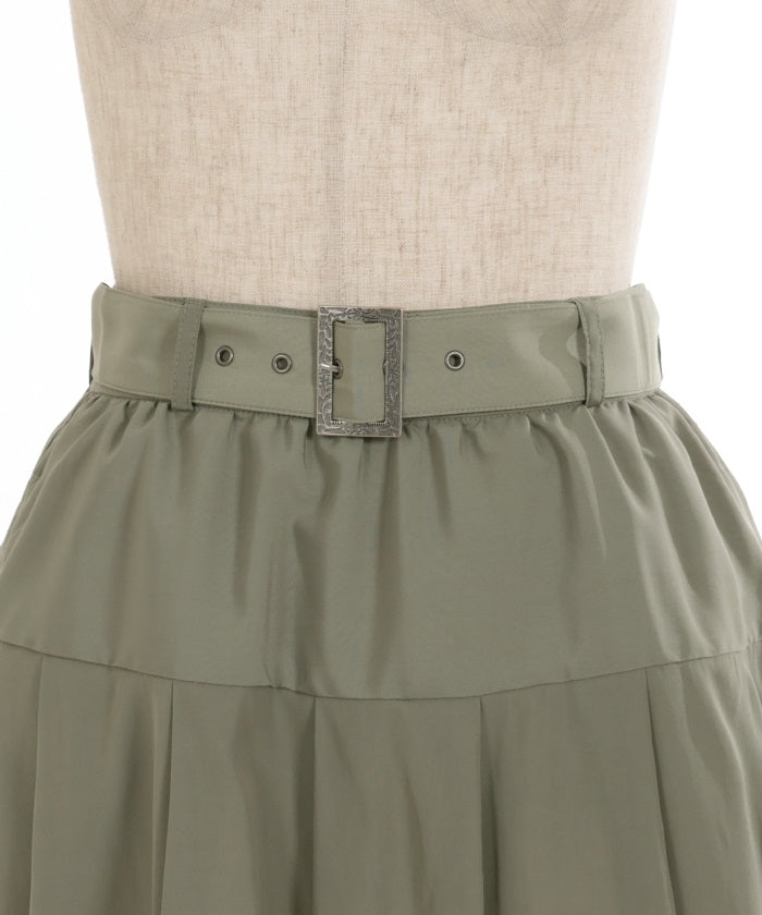 Balloon Mini Skirt with Belt