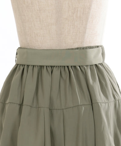 Balloon Mini Skirt with Belt