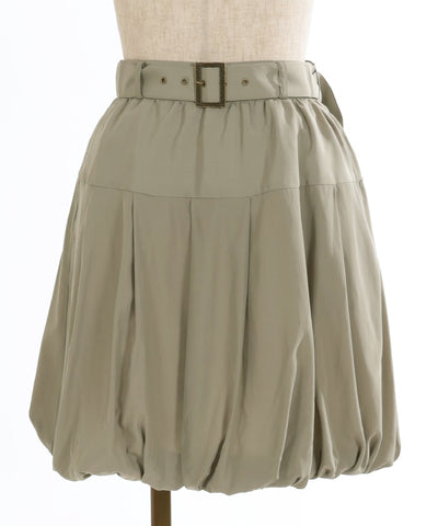 Balloon Mini Skirt with Belt