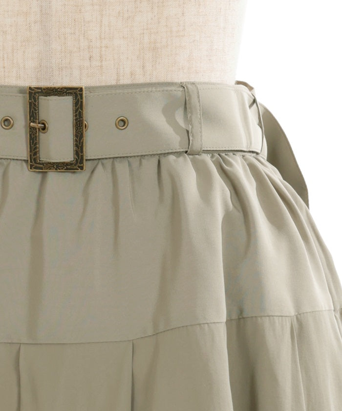 Balloon Mini Skirt with Belt