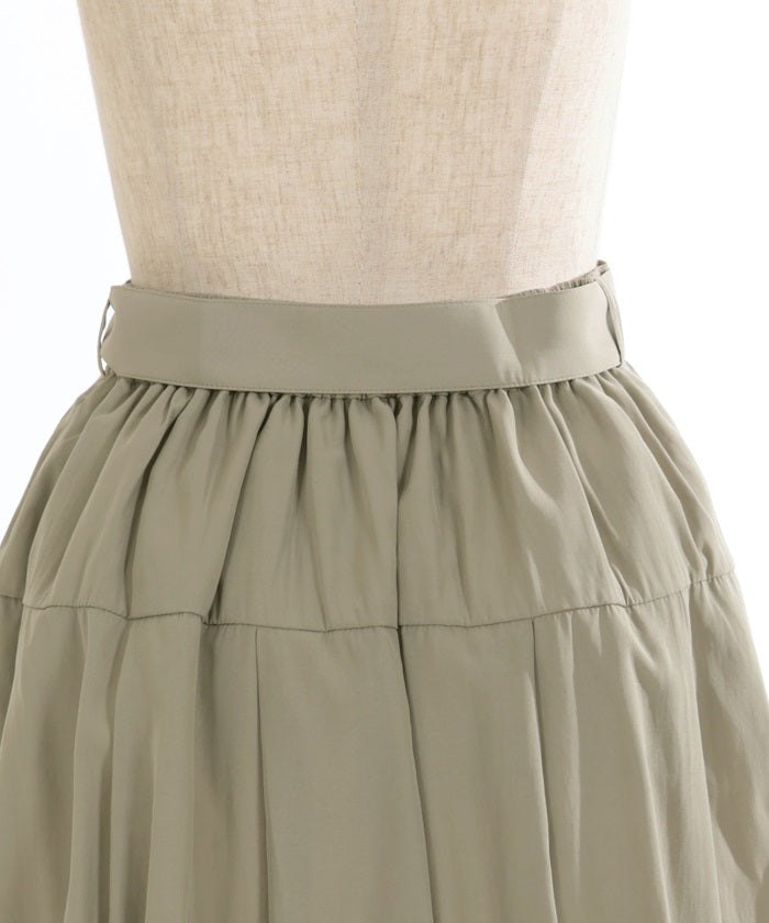 Balloon Mini Skirt with Belt