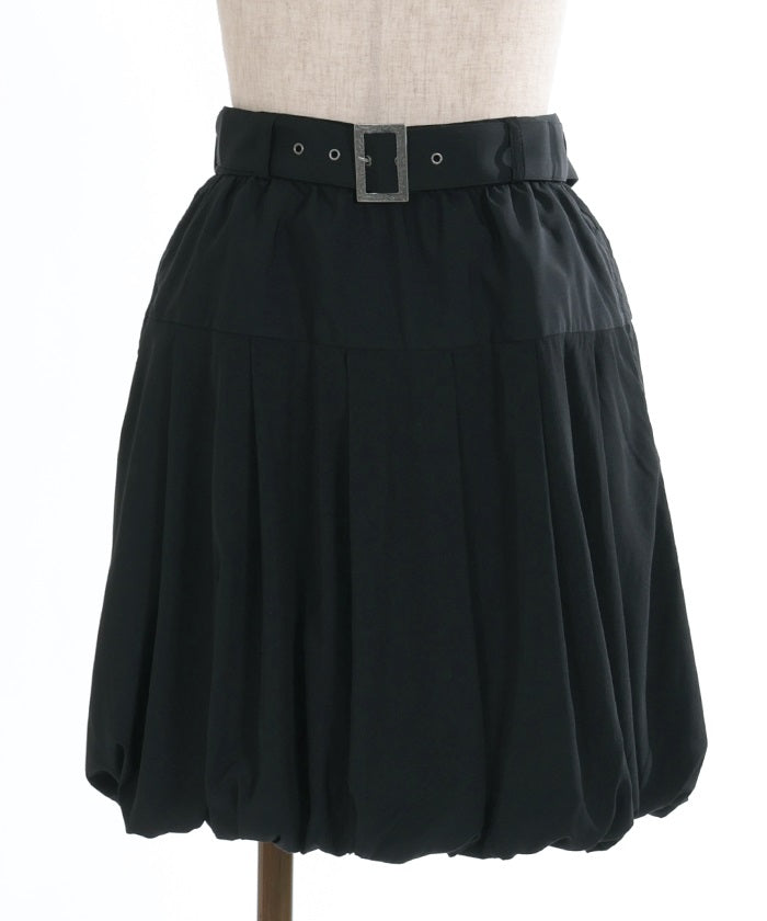 Balloon Mini Skirt with Belt